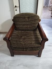 poltrona in legno massello