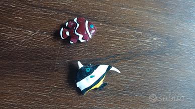 pesciolini in legno dipinti a mano 