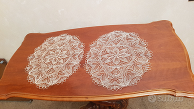 Coppia centri ovali uncinetto