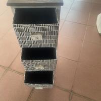 Cassettiera Salvaspazio 3 Cesti Shabby