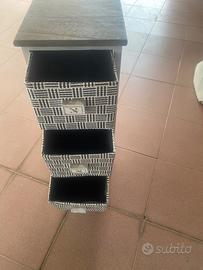 Cassettiera Salvaspazio 3 Cesti Shabby