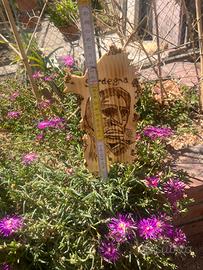Sardegna Pirografia su legno