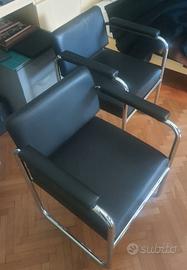 Sedie di design in pelle nera