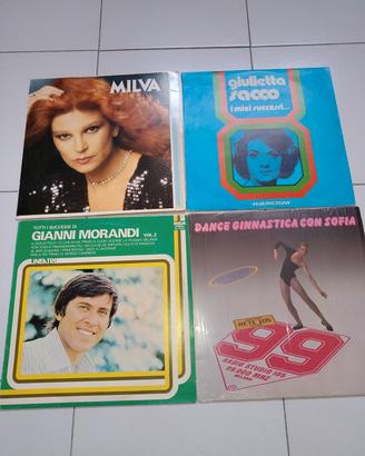 Lotto 4 Vinili LP Musica Italiana vintage Anni 80