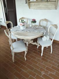 TAVOLO TONDO SHABBY ALLUNGABILE 