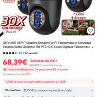  telecamera ip. 4 obbiettivi motorizzati 