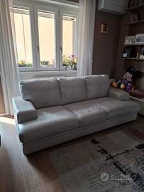 Divano 3 posti in vera pelle