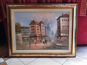 Quadro paesaggio parigino 70x50