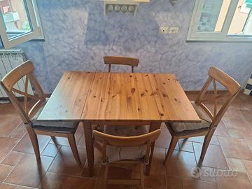 Tavolo allungabile IKEA + 4 sedie Ingolf