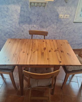 Tavolo allungabile IKEA + 4 sedie Ingolf