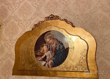 Quadro legno e oro con swarovski