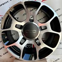 4 CERCHI IN LEGA ORIGINALI RAGGIO 16 FIAT 500