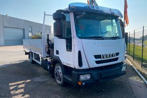 Iveco Eurocargo 75E19 gru e cassone fisso