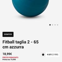 Palla yoga, gym o pre parto. Fitball taglia 2