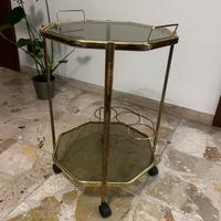 Carrello porta bottiglie con vassoio estraibile