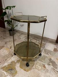 Carrello porta bottiglie con vassoio estraibile