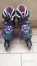 Roller  Fila con caschetto e  kit di protezione