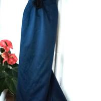 abito da sera/gala con strascico blu vintage