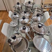 batteria di pentole 12 pezzi 