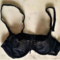 Reggiseno Etam nero in pizzo a balconcino con ferr