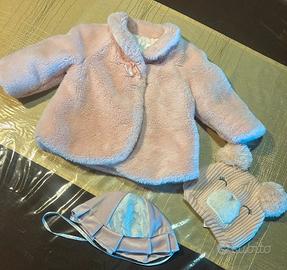 pelliccetta bimba più cappellini 
