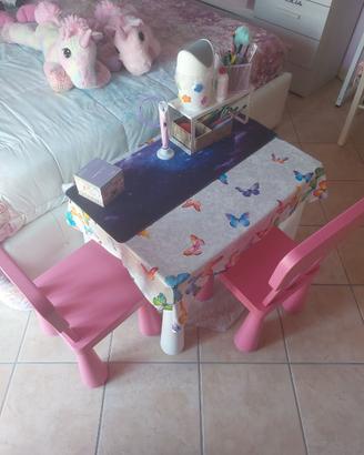 Set tavolino piu 2 sedie Ikea