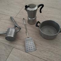 Oggetti cucina in alluminio vintage