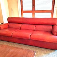 Divano in pelle 3 posti di Zanotta