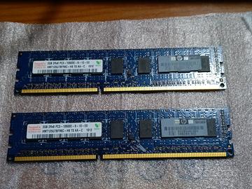 RAM DDR3 4GB in 2 banchi da 2GB - 10600E