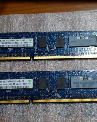 RAM DDR3 4GB in 2 banchi da 2GB - 10600E