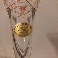 Bicchieri  vetro Murano  decorazione oro 24k
