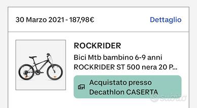Bicicletta Btwin Rockrider st 500 misura 20