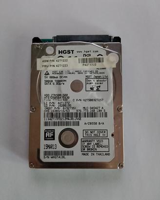 Hard Disk HGST Travelstar 7K500 – 500GB 