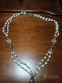 Collana Uomo E Donna In Pelle Intrecciata Con Pendente Bohémien - Perline Etniche E Design Vintage, Regolabile - Foto 6