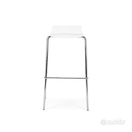 2 Sgabelli Slim Sintesi Bianchi
