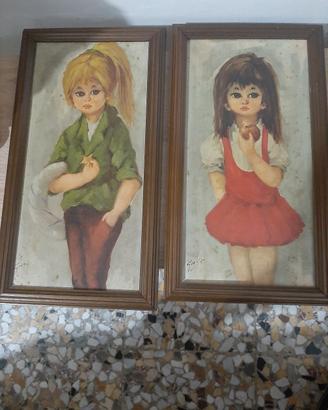 SOTTOPREZZO QUADRI STILE BIG EYES VINTAGE