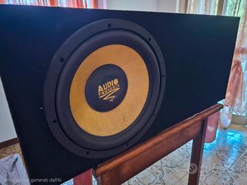 SUB WOOFER MONO BOBINA AUDIO SISTEM IN CASSA REFLE