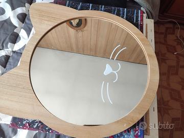 specchio a forma di gatto 
