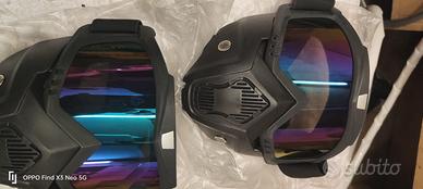 Occhiali da moto con bocca per casco aperto