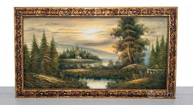 Quadro olio su tela paesaggio