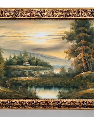 Quadro olio su tela paesaggio