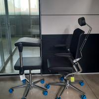 Poltrona ergonomica design con poggiapiedi/leggio