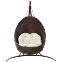 Poltrona sospesa in rattan sintetico FIDJI marrone