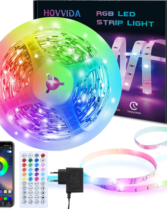 HOVVIDA Striscia LED, 1x5m, Luci LED, RGB LED, 30