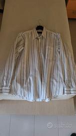 Camicia uomo Viviano/ 42 bianca a righe nere