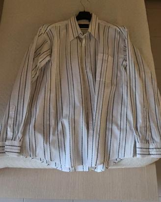 Camicia uomo Viviano/ 42 bianca a righe nere