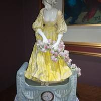 Stupendo orologio in ceramica smaltata Liberty