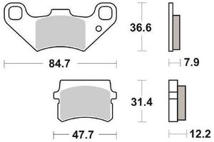 Pastiglie freno anteriori SBS vent / quad / pgo