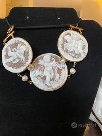 Bracciale Cherubini Cammei e perle di fiume