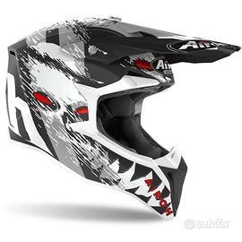 Casco Airoh Cross Enduro WRAAP Demon Opaco